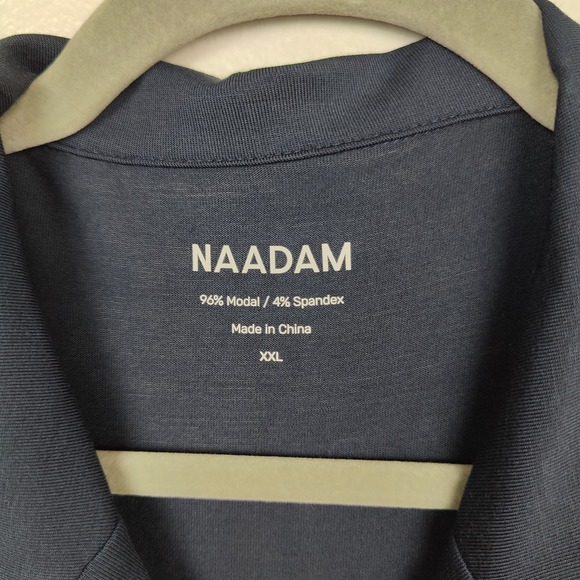 Naadam Pajama Button Up Dress Womens XXL Navy Blue Button Front Sleepwear - Picture 5 of 7